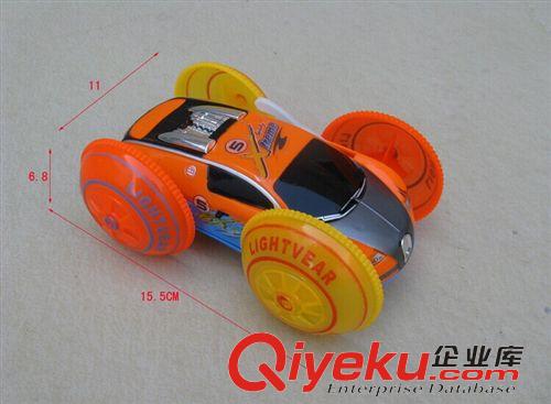 電動閃光玩具 散批自動雙面翻斗玩具車 兒童電動帶燈光音樂398-2 卡通塑料模型原始圖片3