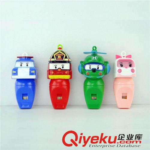 地攤玩具 批發(fā)韓國Q版變形機器人ROBOCAR POLI 戰(zhàn)隊變形車口哨玩具哨子合金原始圖片3