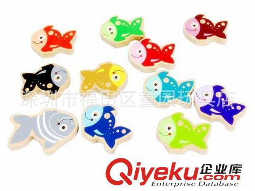 釣魚類 趣味木制釣魚玩具 超長桿磁性釣魚 親子玩具益智原始圖片2