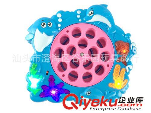 電動卡通 兒童釣魚玩具電動音樂燈光旋轉(zhuǎn)釣魚盤親子游戲小孩玩具吸板裝原始圖片3