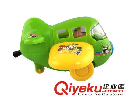上鏈拉線 拉線卡通飛機帶燈光   拉線卡通飛機新奇兒童創(chuàng)意地攤玩具原始圖片2