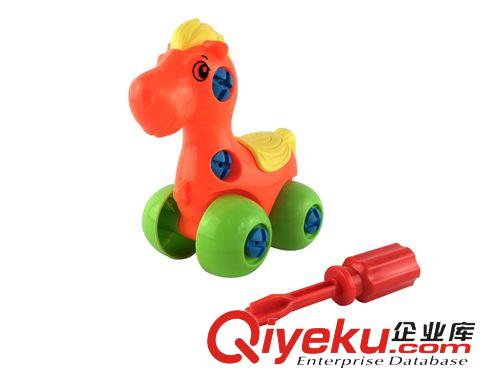 拆裝DIY 拖拉QQ馬拉線卡通馬 寶寶拉繩學步玩具 益智玩具嬰兒幼兒兒童玩具