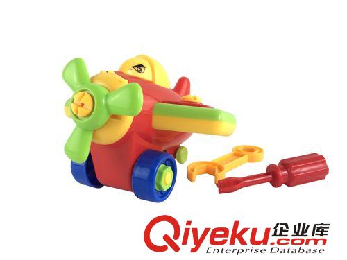 拆裝DIY 拖拉QQ拉線卡通飛機 寶寶拉繩學步玩具 益智玩具嬰兒幼兒兒童玩具