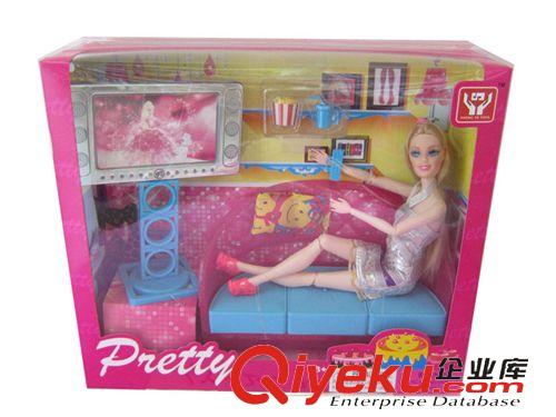 家具玩具 熱銷玩具廠家直銷 家具玩具套裝配11.5寸芭比娃娃 女孩過家家玩具