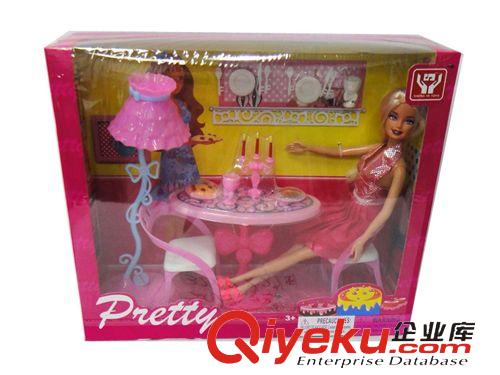 家具玩具 熱銷玩具廠家直銷 家具玩具套裝配11.5寸芭比娃娃 女孩過家家玩具