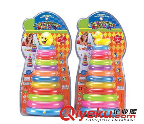 其他嬰幼兒教具 供應彩虹套圈 音樂閃光疊疊樂彩虹套圈 益智早教玩具H020805
