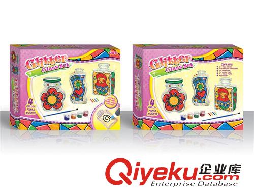 彩繪玩具 【熱銷彩繪玩具】?jī)和嬷遣世L閃閃玻璃瓶【彩盒包裝】