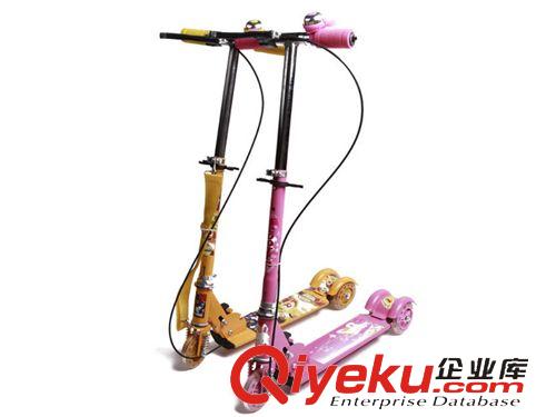 滑板車 全鐵寬板大減震125MM輪滑板車帶燈