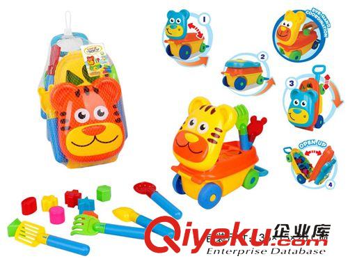 積木 供應(yīng)狗熊沙灘行李箱積木車 寶寶夏天沙灘玩具系列 兒童益智玩具