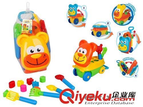 積木 供應(yīng)猴子沙灘行李箱積木車 寶寶夏天沙灘玩具系列 兒童益智玩具