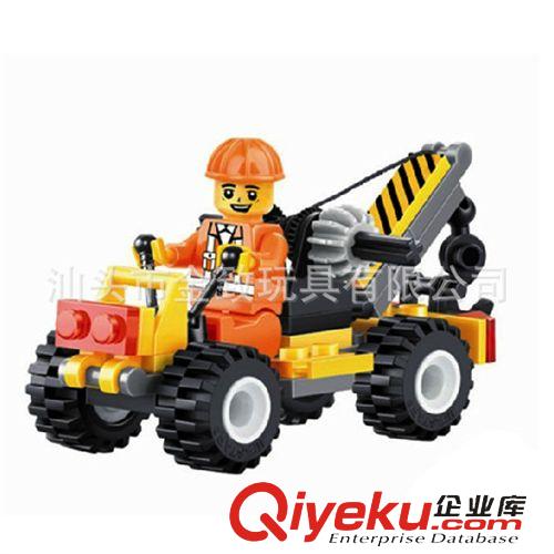 杰星品牌積木 杰星zp 迷你拼裝積木 城市施工隊(duì) 兒童益智拼裝玩具 21005
