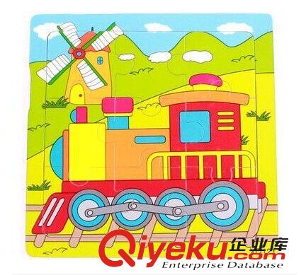 積木/拆裝/串珠/拼圖/配對玩具 批發(fā)木制九片拼圖拼板兒童益智玩具 9片拼圖卡通動物 木質(zhì)玩具