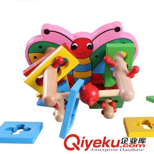 積木/拆裝/串珠/拼圖/配對玩具 旋轉(zhuǎn)套柱積木 運動的3D游戲  形狀認知 木制智慧盤 早教益智玩具原始圖片2