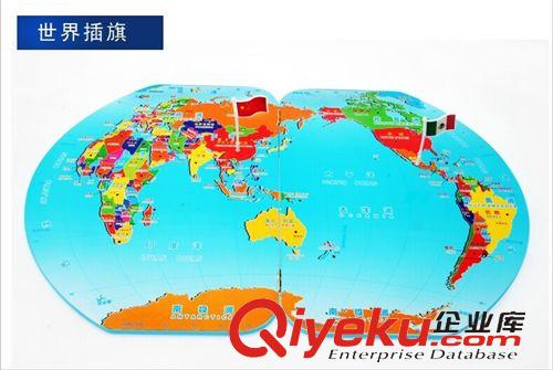 早教/音樂/智能玩具 世界地圖 認識各國國旗 木質兒童益智玩具 豐富知識原始圖片3