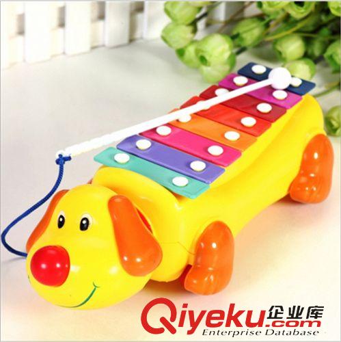 音樂玩具 七彩小狗敲敲琴 音樂/學步玩具 狗型拖琴 八音 兒童益智玩具熱賣