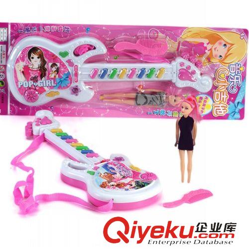 音樂(lè)玩具 兒童嬰幼兒早教音樂(lè)琴 小女孩 美少女芭比吉他玩具琴批發(fā)淘寶熱賣(mài)原始圖片2