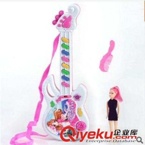 音樂(lè)玩具 兒童嬰幼兒早教音樂(lè)琴 小女孩 美少女芭比吉他玩具琴批發(fā)淘寶熱賣(mài)原始圖片3