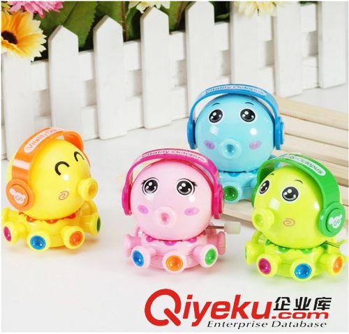 2元——5元區(qū) 超可愛【章魚音樂小子】玩具 發(fā)條Q版章魚 9.9元店地?cái)偀豳u玩具原始圖片2