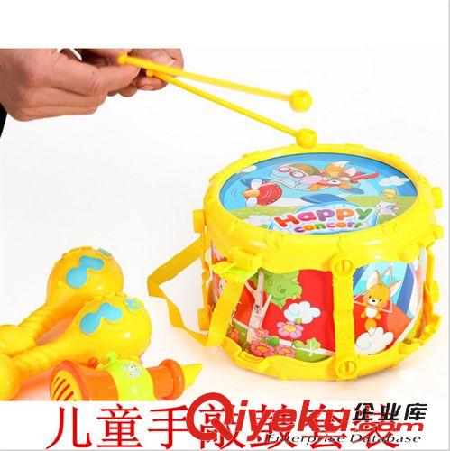 10元以上 6件套手敲鼓 嬰幼兒教具敲敲鼓  打擊類樂器套組兒童打鼓玩具批發