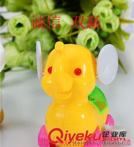 上鏈發條玩具 兒童漂亮上鏈發條發光大象玩具 益智早教地攤熱賣玩具批發原始圖片2