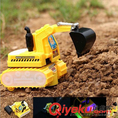 電動玩具 新款萬向明輪360度旋轉帶燈光  工程車 兒童挖掘機電動玩具熱賣款