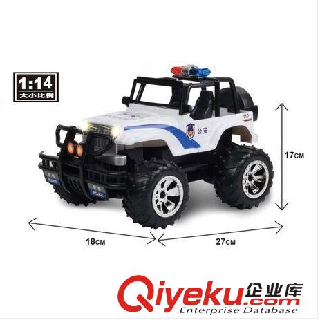 威騰 威騰 1:14悍馬警車 充電無線遙控越野車 軟天線 3501A原始圖片2