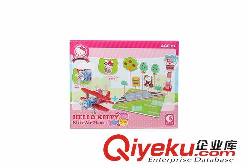 潮昇 潮昇動漫HELLO KITTY 幻彩飛機 樂高式帶場景拼插積木 HKP004原始圖片3