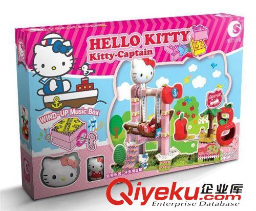 潮昇 潮昇動漫HELLO KITTY 休閑公園 樂高式帶場景拼插積木 HKP003