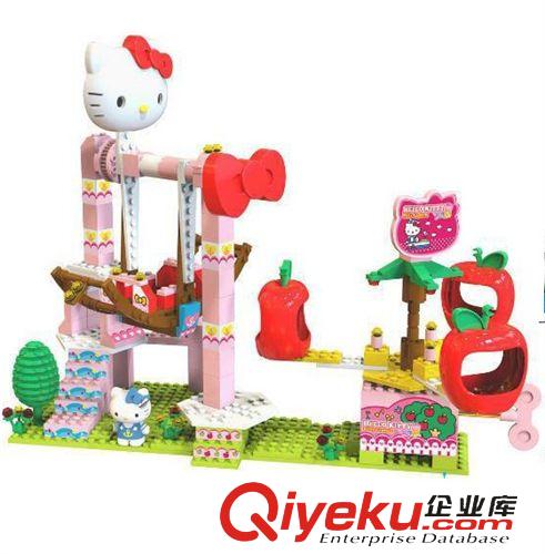 潮昇 潮昇HELLO KITTY 沖天海盜船 帶音樂盒可旋轉(zhuǎn)拼插積木 HKM001原始圖片2