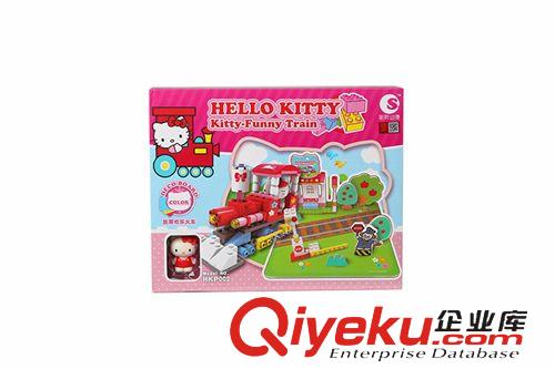潮昇 潮昇動漫HELLO KITTY 歡樂火車 樂高式帶場景拼插積木 HKP002原始圖片3