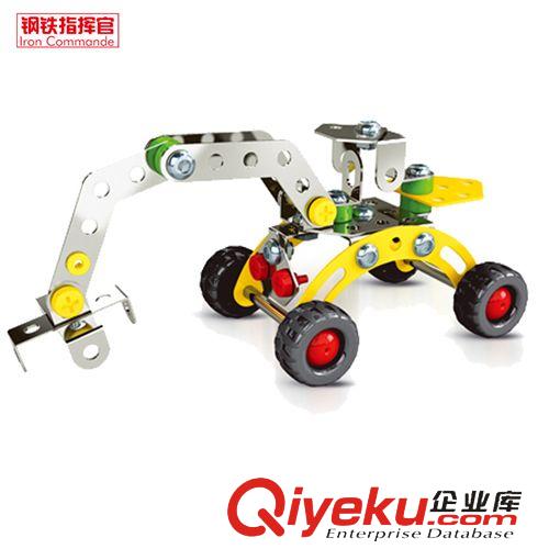 順基概念金屬拼裝玩具 順基概念鋼鐵指揮官DIY合金金屬拼裝車模型益智玩具 挖土機推土機原始圖片2