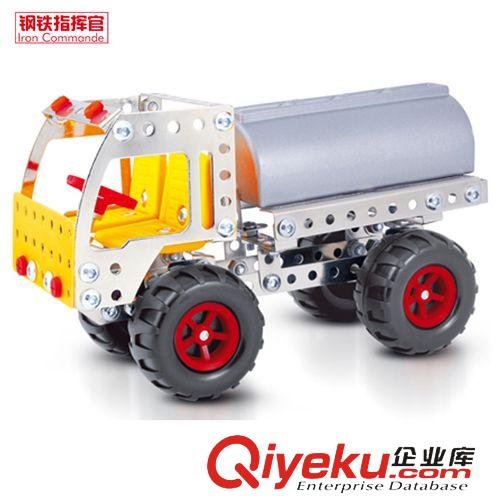 順基概念金屬拼裝玩具 順基概念鋼鐵指揮官金屬拼裝車模型DIY益智玩具油罐車云梯車多款原始圖片3