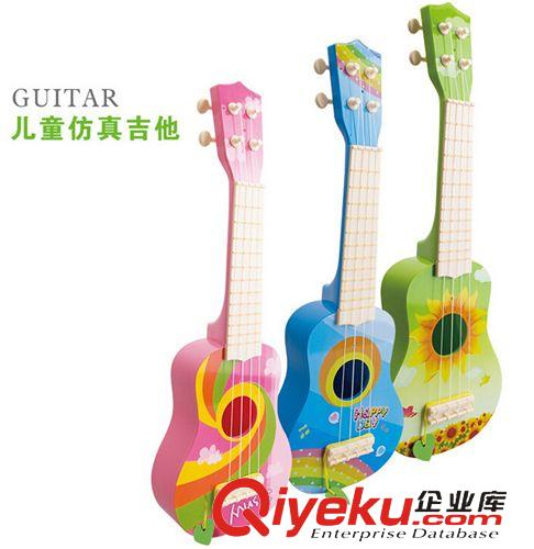 熱銷產品 仿真吉他 音樂早教吉他 兒童樂器益智玩具 可彈奏葫蘆型音律批發原始圖片3