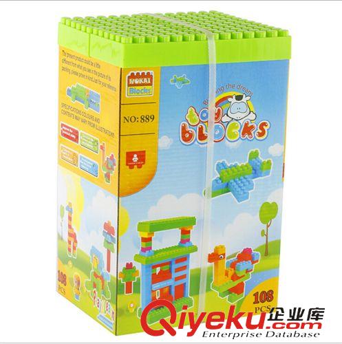 新品上架 邦寶式大顆粒拼裝積木108粒 幼兒園早教智力寶寶兒童益智玩具889原始圖片2