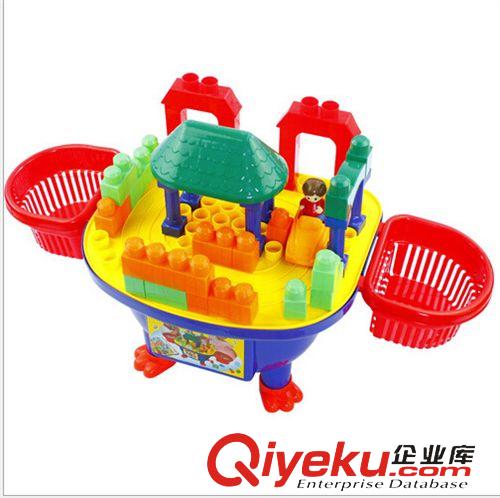 益智類 創(chuàng)意兒童益智學(xué)習(xí)桌批發(fā) 積木寶寶玩具桌 配積木貼紙 玩具1033原始圖片2