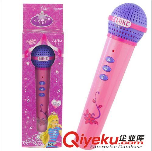 兒童樂器類 兒童過家家玩具 批發(fā)tj 粉色女孩話筒玩具麥克風(fēng)玩具 一件代發(fā)原始圖片2