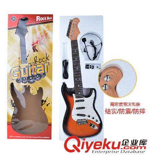 兒童樂器類 可彈奏 電子吉他音樂兒童益智早教樂器玩具批發(fā)帶麥克風彈唱3713原始圖片3