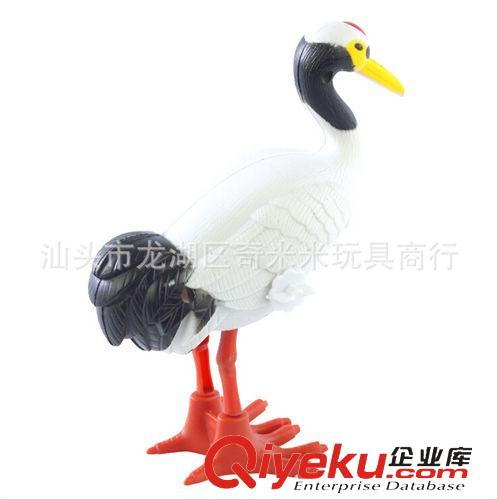 上鏈、拉線、回力 兒童發(fā)條玩具 逼真可愛丹頂鶴造型發(fā)條上連玩具 上鏈小孩玩具批發(fā)原始圖片2