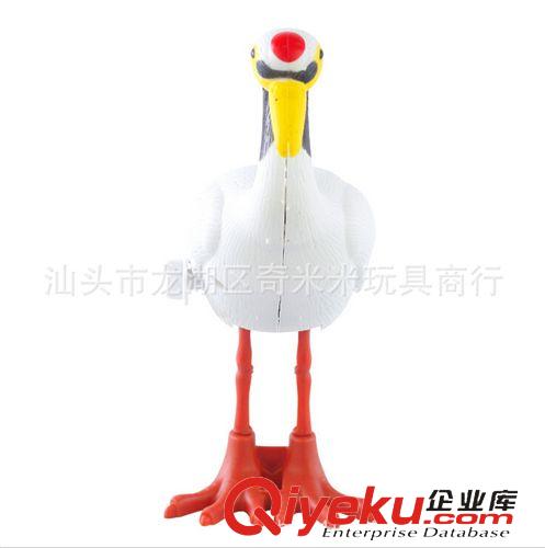 上鏈、拉線、回力 兒童發(fā)條玩具 逼真可愛丹頂鶴造型發(fā)條上連玩具 上鏈小孩玩具批發(fā)原始圖片3