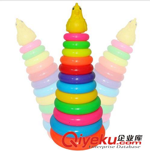 兒童玩具 兒童大號七彩虹套圈圈 12層不倒翁疊疊樂玩具 嬰兒益智玩具N171原始圖片2