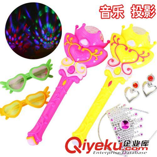 發光玩具 滿天星音樂投影魔法棒套裝 配眼鏡 飾品 閃光地攤熱銷產品原始圖片2