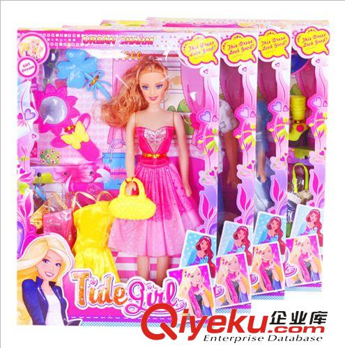 芭比 批發(fā)tj 芭比娃娃套裝禮盒 芭芘公主 女孩過家家玩具 889-13原始圖片2