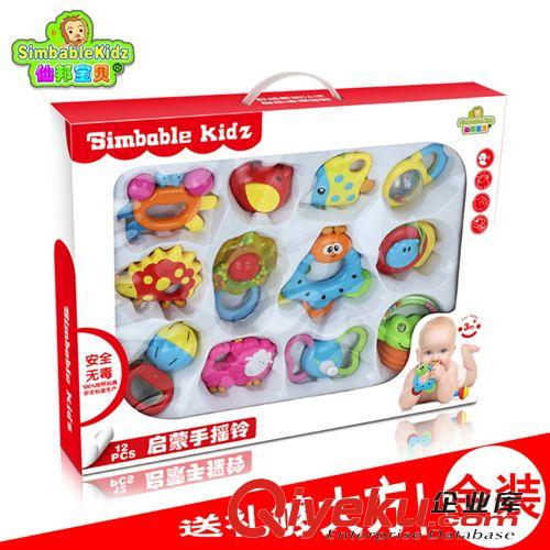 新品上市 嬰幼兒益智床鈴 手搖鈴 12件套帶牙膠嬰兒床頭鈴抓握搖鈴0-1-3-6原始圖片3