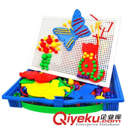 10月推薦精品 蘑菇釘智力組合插板玩具 DIY新奇特動物穿線板益智玩具 ql-010原始圖片2