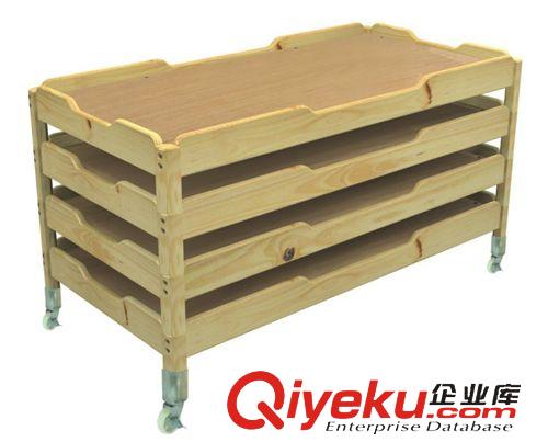 幼兒園床系列 環(huán)保色漆松木實木床 家庭專用安全床 寶寶全木兒童床 HJL-0134原始圖片2