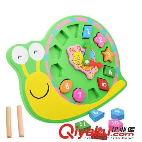 外貿(mào)產(chǎn)品 幼得樂玩具 蝸牛數(shù)字形狀時鐘拼圖 形狀配對數(shù)字認識 JF-0044原始圖片2