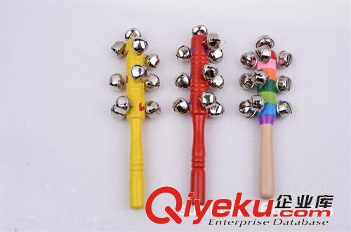 虧本清倉產(chǎn)品 外貿(mào)清倉tj批發(fā) 木質(zhì)七彩手搖鈴 嬰幼兒玩具HZR1208原始圖片3