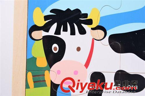 虧本清倉產(chǎn)品 年終大促 奧光zp木質(zhì)奶牛小拼圖 OG53021原始圖片2
