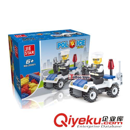 新品上架 杰星消防救援車積木 小魯班星鉆式益智拼插拼裝塑料玩具22007
