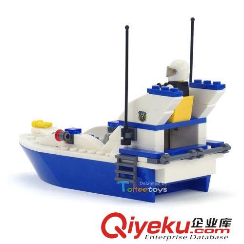 杰星小顆粒積木 杰星jc快艇 兒童小顆粒啟蒙益智拼裝塑料玩具積木6歲男20015原始圖片3